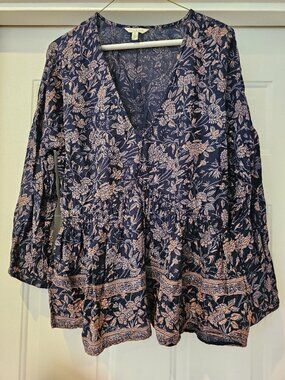 Lucky Brand Peplum Style Blouse